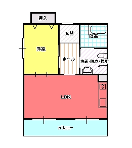 １ＬDK（Ａ)間取り図