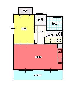 １ＬDK（Ｂ)間取り図