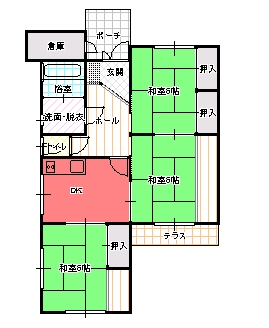 ３DK（Ａ)間取り図