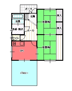 ２DK（Ａ)間取り図