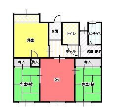 ３DK（Ｂ)間取り図