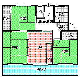 ３DK間取り図