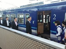 観光列車「あめつち」試乗会1