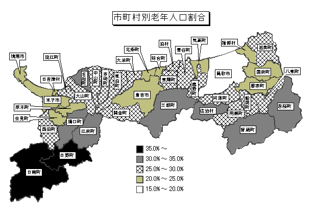 市町村別老年人口割合