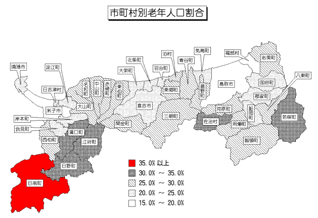 市町村別老年人口割合