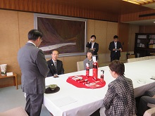 倉吉はこた人形保存会からのお菓子開発報告会1