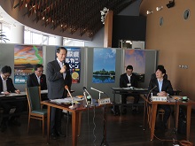 第11回鳥取・岡山両県知事会議、記者会見1