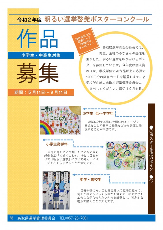 R2啓発ポスター作品募集 とりネット 鳥取県公式サイト