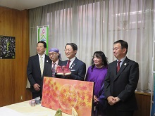 大山友禅染アトリエ・カワハラ、山陰アシックス工業株式会社からのオニツカタイガーコラボスニーカー第2弾発売記念報告会2
