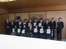 鳥取県スーパー農林水産業士（第2期生）認定証授与式2