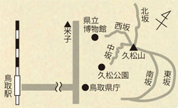 久松山の登山道の地図