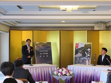 山陰両県知事会議、記者会見1