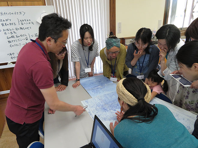 遺跡地図閲覧の様子