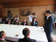 「第35回わんぱく相撲全国大会」鳥取県代表からの出場報告会1