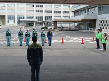 鳥取県職員災害応援隊の岡山県新見市への派遣出発式1