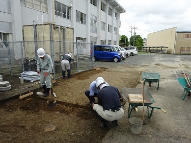 測量と整地