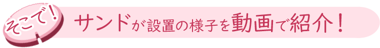 そこで！サンドが設置の様子を動画で紹介！