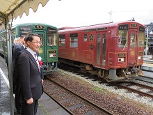 若桜鉄道八東駅行き違い施設 完成竣工式2