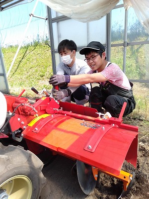 花きコース １年生がビニールハウスの畝立て 土壌消毒を行いました とりネット 鳥取県公式サイト