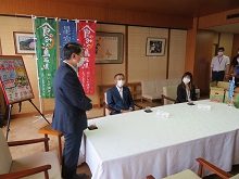 JA鳥取中央からの『ふるさと便「ほっ鳥便」』販売開始報告会1