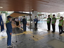 令和2年7月豪雨災害に係る熊本県への公衆衛生チーム派遣出発式1