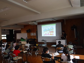 防災教育風景（倉田小学校）