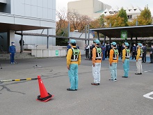 鳥取県職員災害応援隊の佐治町への派遣出発式1