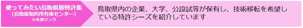 使ってみたい鳥取県版特許集