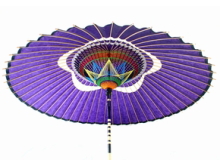 写真「蛇の目傘（梅の花型、紫）2」