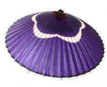 写真「蛇の目傘（梅の花型、紫）1」