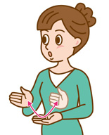 「分別にご協力を」の手話のイラスト1