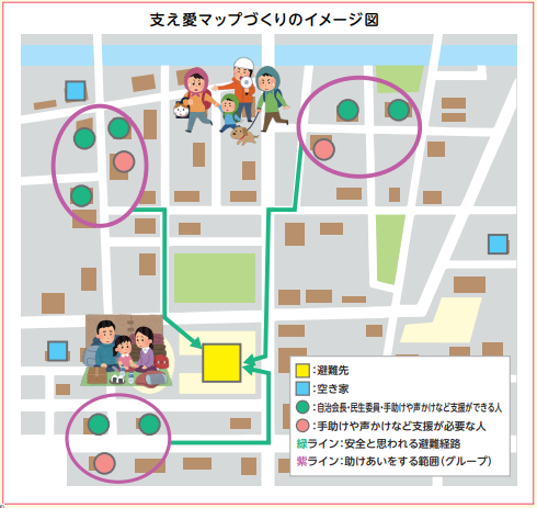 支え愛マップのイメージ図