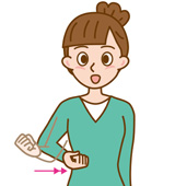 「漫画」の手話のイラスト1