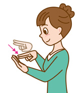 「本を読む」の手話のイラスト2