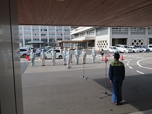 福島県沖を震源とする地震等に係る職員派遣出発式2