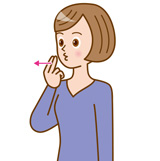 「禁煙する」の手話のイラスト1