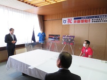 井藤博和 選手への鳥取県デフリンピック特別顕彰授与式1