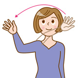 「天体観測」の手話のイラスト1