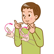 「毎日、野菜」の手話のイラスト1