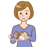 「森を守る」の手話のイラスト2