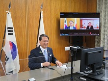 金鎭台（キム・ジンテ）韓国江原道知事とのオンライン会談1