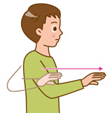 「消防車」の手話のイラスト2