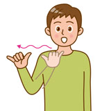 候補者、立候補者の手話のイラスト2