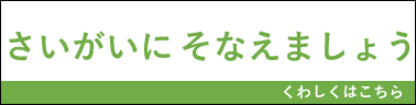 さいがいにそなえましょう　Prepare for Disaster