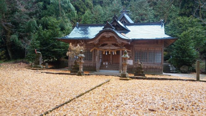 おおいわみじんじゃの銀杏の絨毯