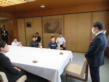 「第38回わんぱく相撲全国大会」鳥取県代表からの出場報告会1