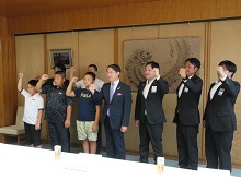 「第38回わんぱく相撲全国大会」鳥取県代表からの出場報告会2
