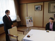 落語家　立川らく人氏からの里帰り落語会開催報告会1