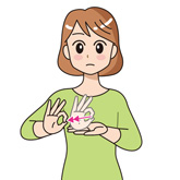 消費税の手話のイラスト1