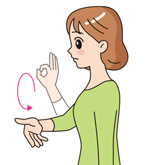 消費税の手話のイラスト2